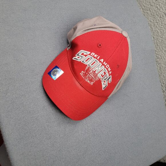 Oklahoma Sooners Baseball Cap Youth Adjustable Red Gray Embroidered OU Wagon - Picture 9 of 9
